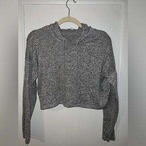 Fashion Nova soft grey cropped hoodie size medium
